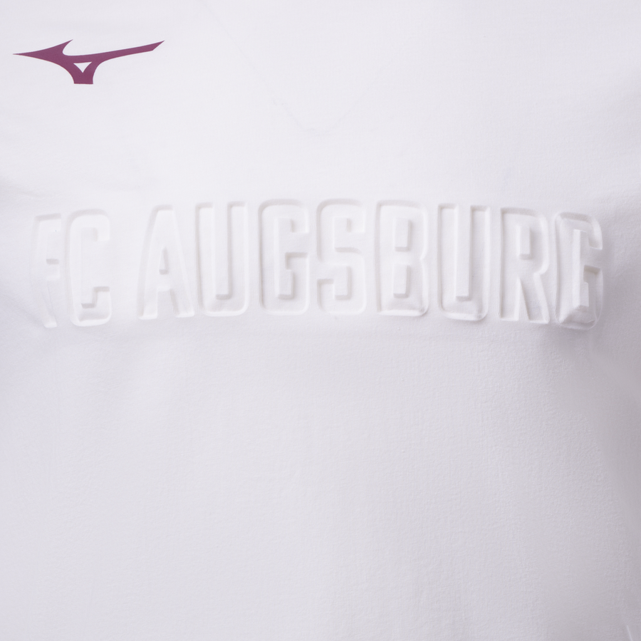 Mizuno FC Augsburg Cotton T Shirt 2 Off White